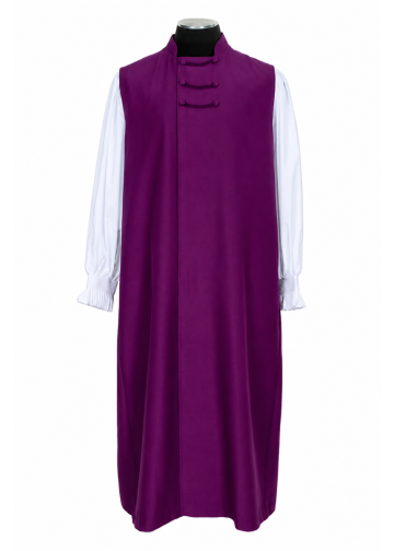 3-Stripe Front Hidden Button Chimere (Red Purple)