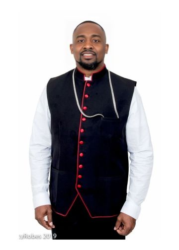 Clergy Vest (Black/Red)