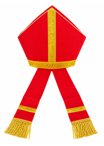 Mitre Style 082520 (Red/Gold)