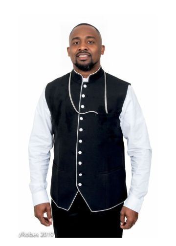 Clergy Vest (Black/White)