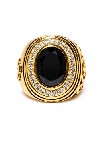 Mens Pastors Clergy Ring Style Rnz0488 (G Black)