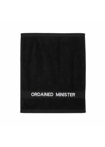 Preaching Hand Towel Ordained Minister ( BLACK-WHITE)
