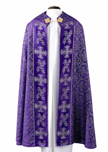 Roman Cope & Mitre (Purple/Silver)