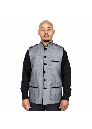 Clergy Vest Style Bnd577 (Grey)