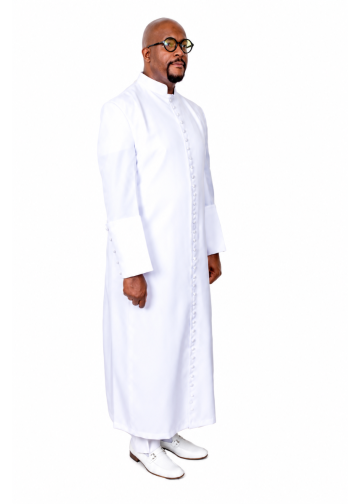 33 Button Clergy Cassock Robe (White)