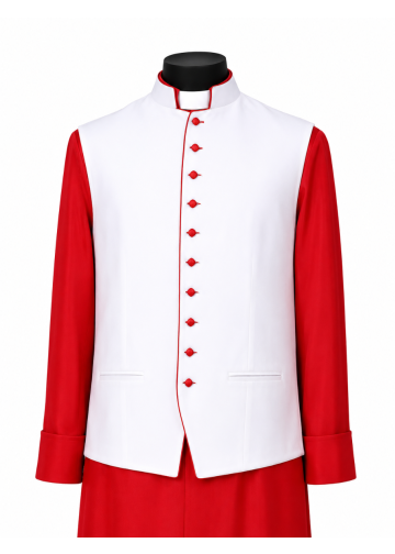 Clergy Vest (White/Red)