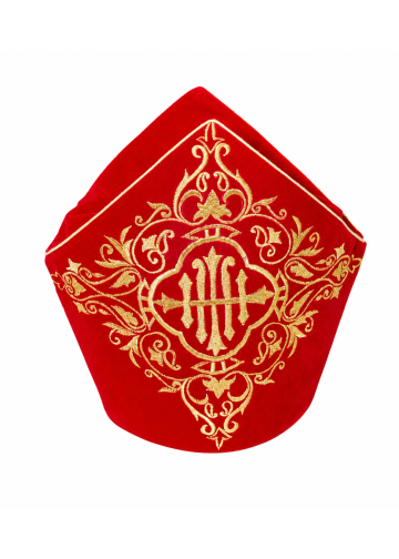Bishop Mitre Style 009 (Red Suede/Gold)