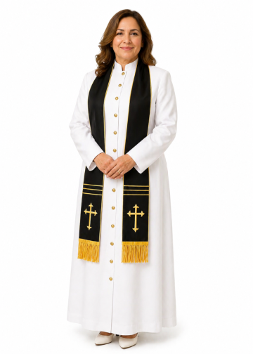 Long Stole (Black/Gold) 08