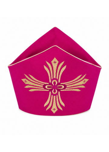 Bishop Mitre (Fuchsia/Gold)