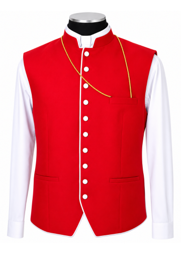 Clergy Vest (Red/White)