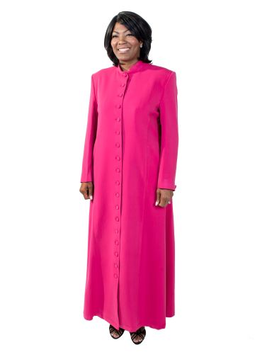 Womens  18 Button Robe LRPS 20180 (Fuchsia) 
