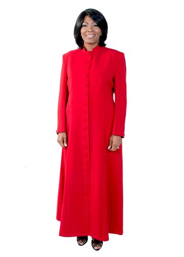 Womens 18 Button Robe LRPS 20180 (Red) 