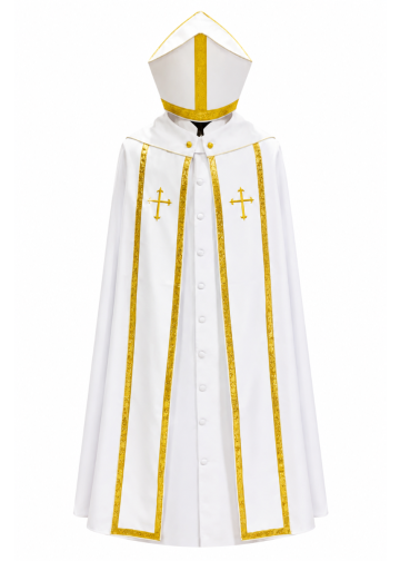 Cope & Mitre Style 082520 (White/Gold)