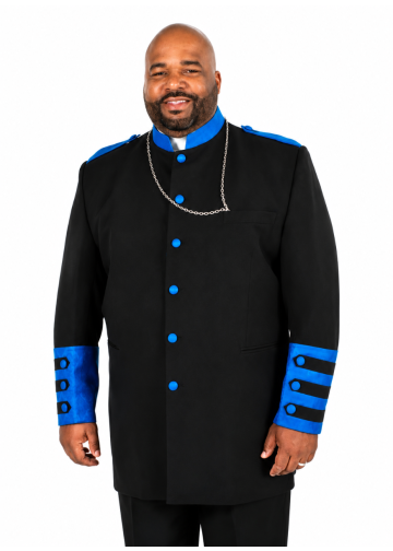 Clergy Jacket CJ010 (Black/Royal)
