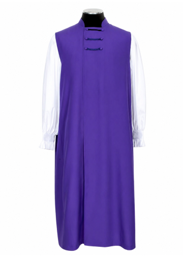 3-Stripe Front Hidden Button Chimere (Roman Purple)