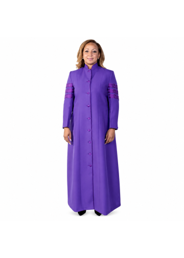 Womens Robe Style Lr6000 (Roman Purple With Bars)