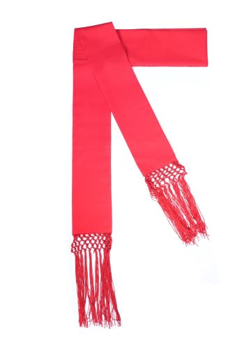 Band Cincture Style ITA2025 With Knotted Fringe (Red) Imported