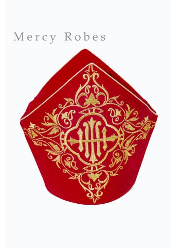 Bishop Mitre Style 009 (Red Suede/Gold)