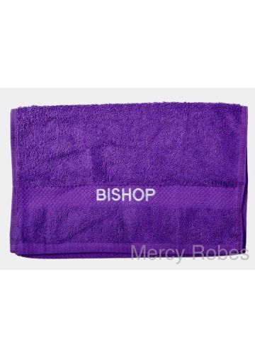 Preaching Hand Towel Bishop (Purple/White)
