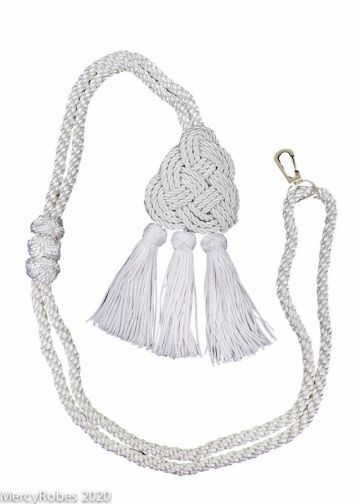 Bishop Tassel Pectoral Cord (White) 02