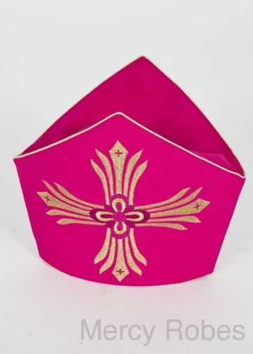 Bishop Mitre (Fuchsia/Gold)
