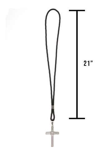 Black Clergy Cord With Cross Style Subt105 (S)