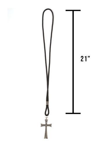 Black Clergy Cord With Cross Style Subt175 (S)