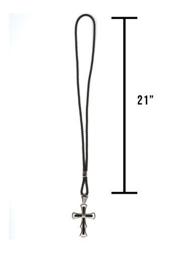 Black Clergy Cord With Cross Style Subt178 (SB)