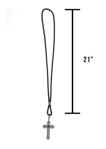 Black Clergy Cord With Cross Style Subt179 (SB)
