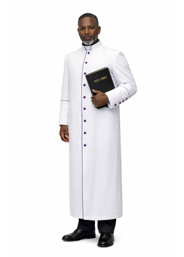 Clergy Robe Bpa101 (White/Purple)
