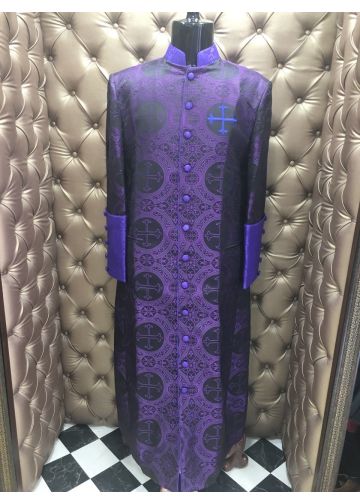 Mens Clergy Robe Style Bzb194 (Purple/Purple-Black LT)