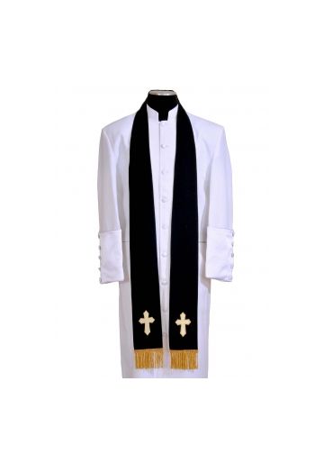 Reversible Long Stole Bae114 (Black/Gold)
