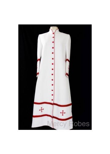 Womens Robe Style LR125 (White/Red)