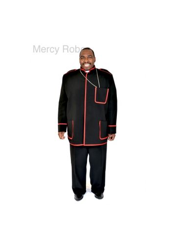 Clergy Suit 022 (Black/Red)