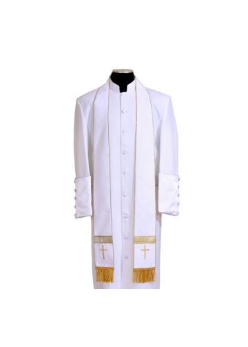 Clergy Stole Bpn125 (White/Gold)