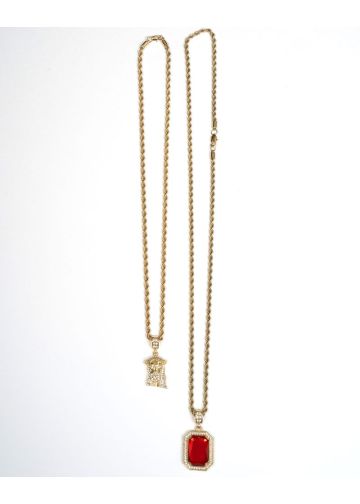 Pendant & Chain Style MHC-09G (G Red)