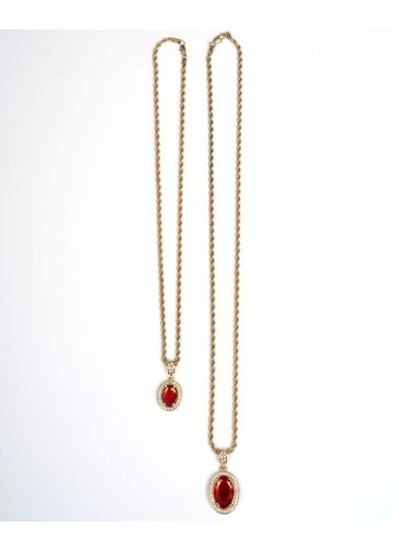 Pendant & Chain Style MHC-13G (G Red)