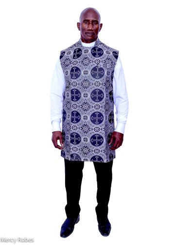Clergy Apron (Black/Silver LT)