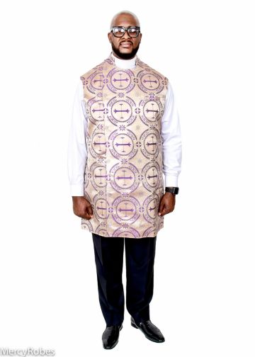 Clergy Apron (Purple-Gold LT)