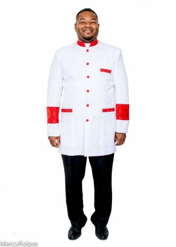 Clergy Jacket Style CJ011 (White/Red LT)