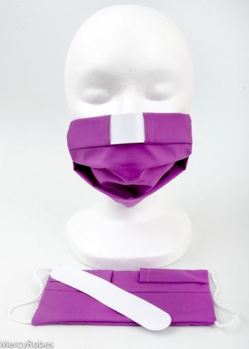 Clergy Tab Face Mask (Church Purple)