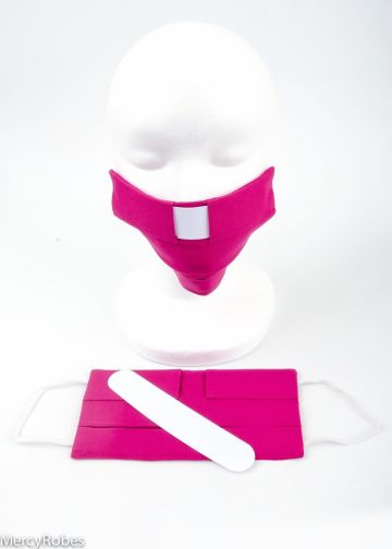 Clergy Tab Face Mask (Fuchsia)