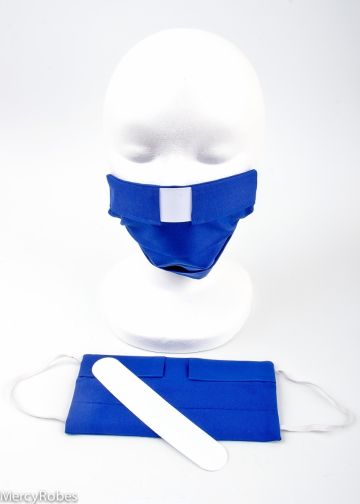 Clergy Tab Face Mask (Royal Blue)