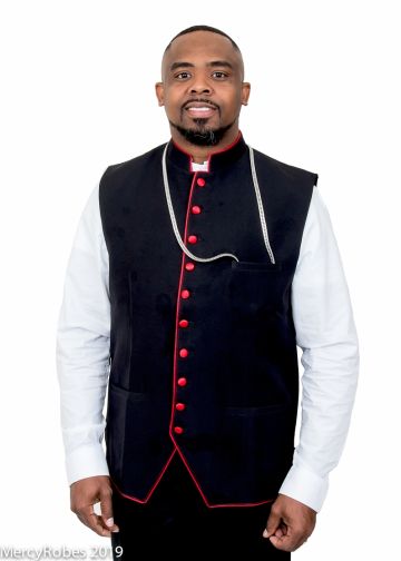 Clergy Vest (Black/Red)