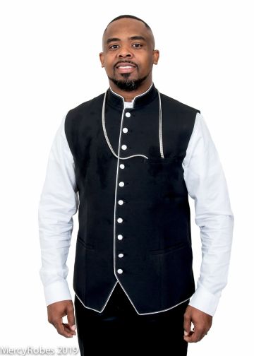 Clergy Vest (Black/White)