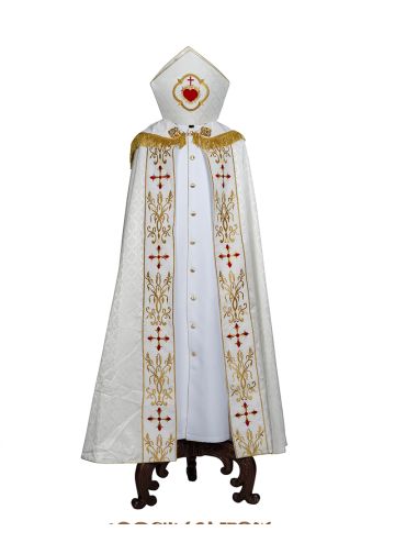 Cope & Mitre Style 002521 (White LT/Gold-Red)