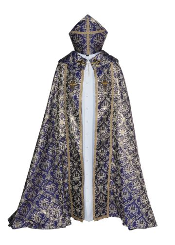 Cope & Mitre Style 09032024 (Royal Blue/Gold Brocade Lt)