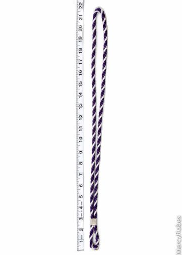 Two Tone Clergy Cord (Purple/White)