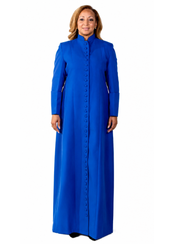 Womens Aw 33 Button Cassock Clergy Robe (Royal Blue)
