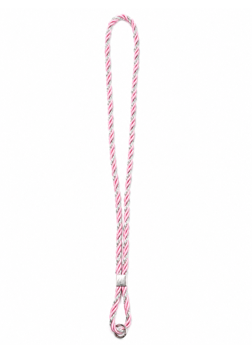 Premium Two Tone Clergy Cord (Pink /Silver)